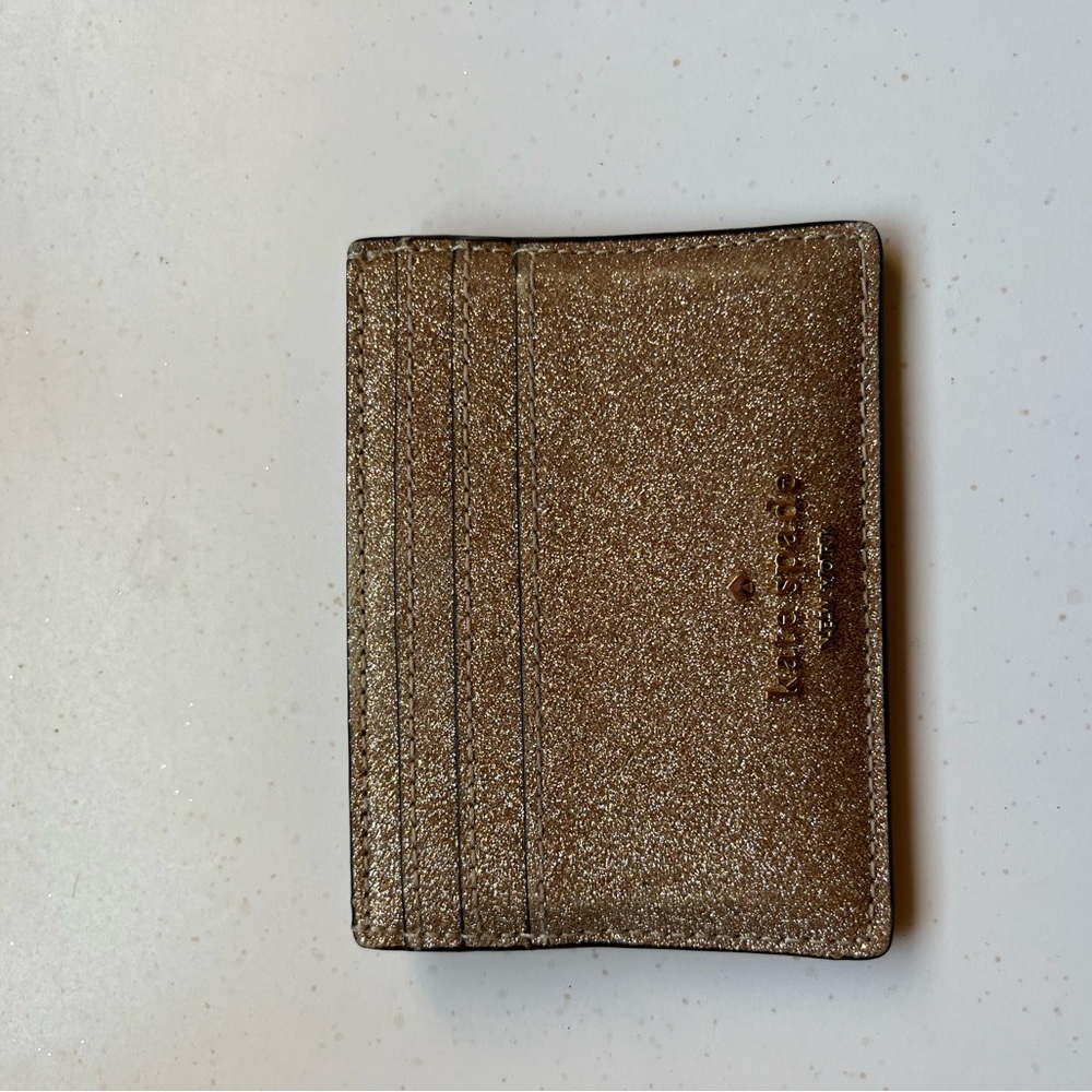 Kate Spade Glittery Gold Card Holder